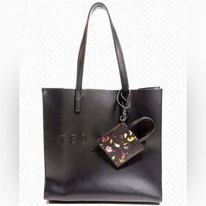 NWT Ted Baker The Icon Black Tote with Matching ID Pouch